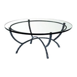 Hudson 50" Round Cocktail Table by Charleston Forge - Side Tables And End Tables
