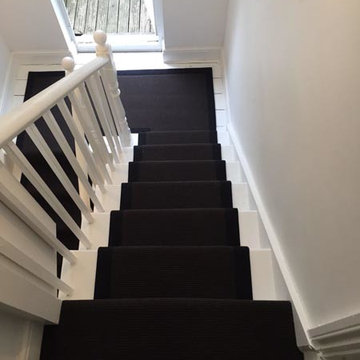 Black Carpet Runner to Stairs