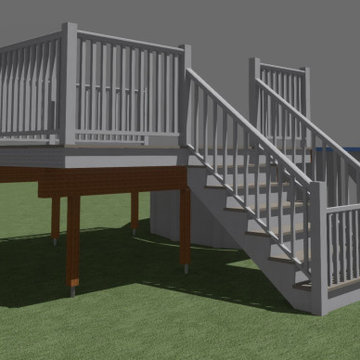 New pool deck and rear deck modifications