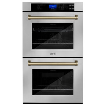 ZLINE 30" Autograph Edition Double Wall Oven With Self Clean and True Convection, Champagne Bronze