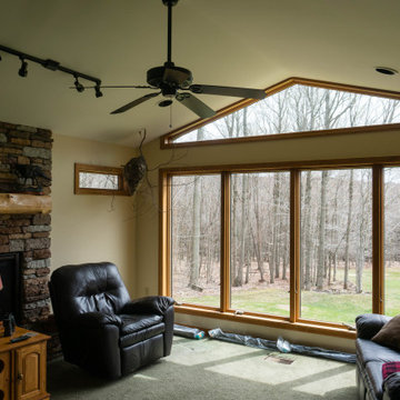 Canton, PA Rustic Home Solar Shade and Vertical Blind Install