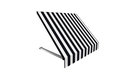 4' Dallas Retro Window/Entry Awning, Black/White