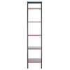 Pierre 5 Tier Leaning Etagere/Bookcase Honey Brown/ Charcoal