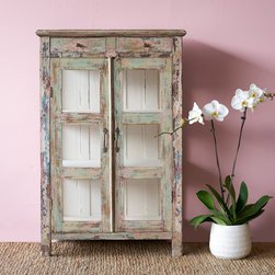 Nomad India - Original Layered Painted Cabinet - Storage Cabinets