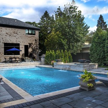 Rectangular Swimming Pool with Spa