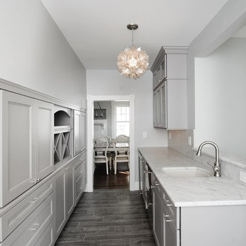 Honed Carrara Marble Butler's Pantry