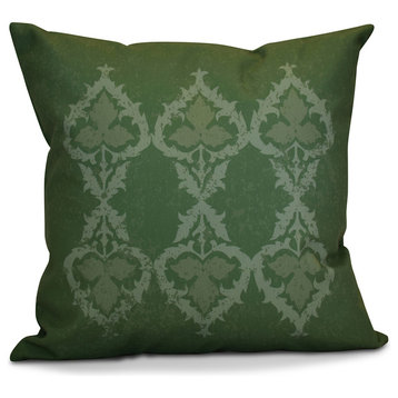 Ananda Geometric Print Pillow, Green, 20"x20"