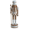 Gelsey 9.75" Tall Nutcracker With Pole Taper Candle Holder