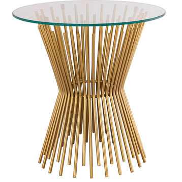 Grace Glass Side Table Gold