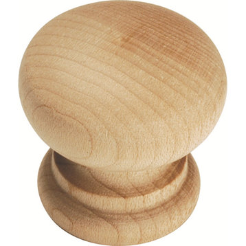 Belwith Hickory 1-1/4 " Natural Woodcraft Unfinished Wood Cabinet Knob P684-UW
