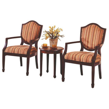 3-Piece Traditional Living Room Accent Chair Set