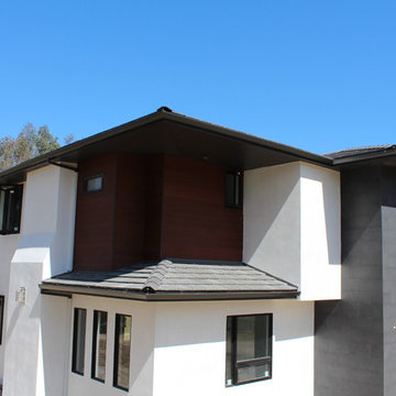 Temecula Ca. Soffit, Fascia, Gutters, Downspouts, Beam Cap, After Stucco