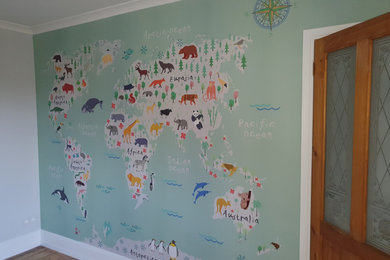 Animal Map Mural
