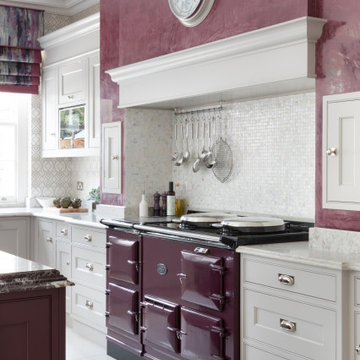 Traditional hand painted framed kitchen