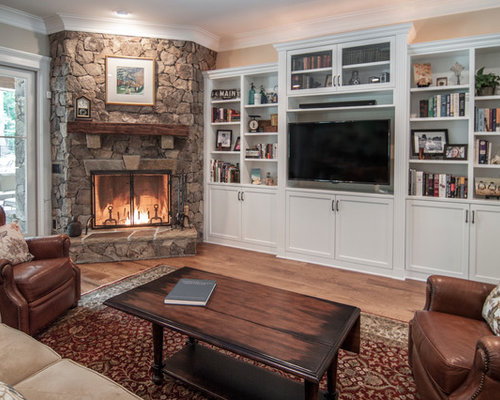 Corner Fireplace Built-In Design Ideas & Remodel Pictures ...