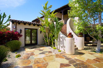 This is an example of a mediterranean patio in San Diego.
