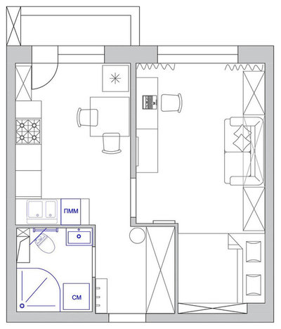квартира 33 кв.м