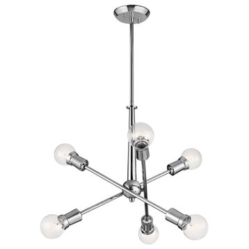 Armstrong 6 Light Chandelier, Chrome