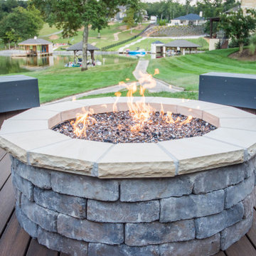 New Deck with Fireplace