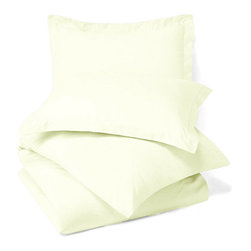 Royal Tradition - 100% Microfiber Solid 3PC Duvet Cover Set, Ivory, Full/Queen - Duvet Covers And Duvet Sets