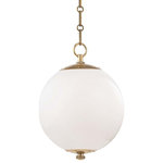 Hudson Valley - Hudson Valley Sphere No.1 1-Light Small Pendant, Aged Brass, MDS700-AGB - *Finish: Aged Brass