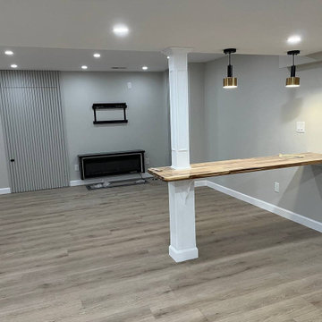 Acton, MA Basement Makeover: From Unfinished to Functional Living Space