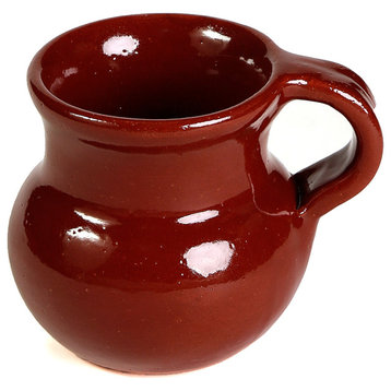 Ancient Cookware, Mexican Clay Jarrito Mug, 10 Ounces