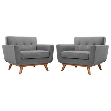 Expectation Gray Engage Armchair Wood Set of 2