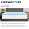 81" Blue Capri Comfortable Sleep Cool Gel Mattress Topper for King Bed