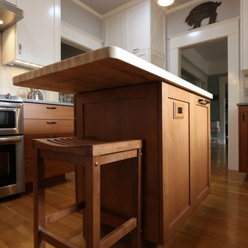 Cherry and White Custom Kitchen Remodel Council Crest Portland