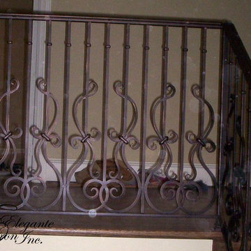 Stair railings and balconies.