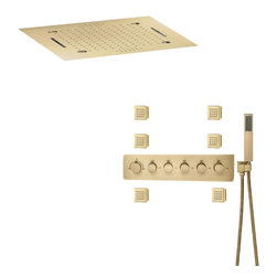 Led Musical Shower System With Hand Shower, Style 2- Touch Panel - Showerheads And Body Sprays