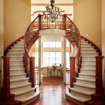double curved stairs