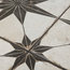 SomerTile 17.63"x17.63" Kings Star Ceramic Floor and Wall Tile, Case of 5, Nero