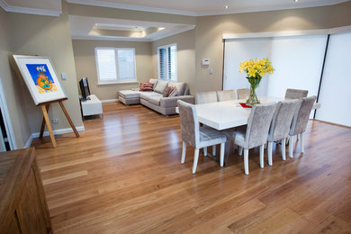 This is an example of a contemporary family room in Perth.