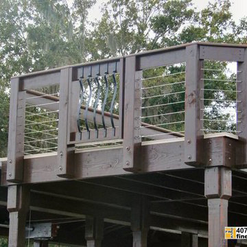 New Two Story Dock With Hip Roof Over a Boat Slip, Maitland FL.