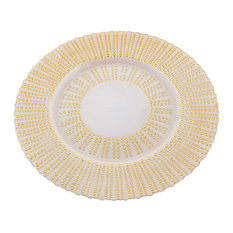 Sparkles Home Glass Charger Plate - Gold