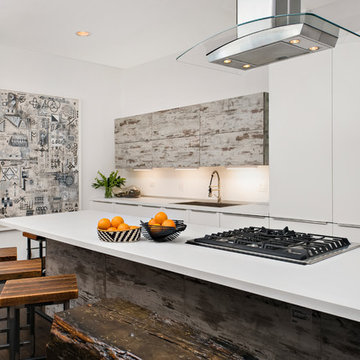 A Rustic and Artsy Contemporary Kitchen in Hyde Park