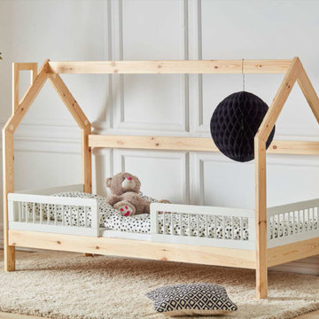 Toddler House Bed with safety rails