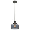 Large Bell 1-Light Pendant, Oil Rubbed Bronze, Plated Smoke