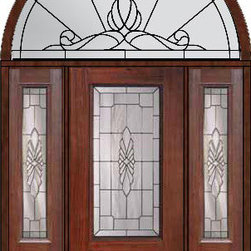Prehung Side lights-Transom Door 80 Fiberglass Versailles 3/4 Lite - Front Doors