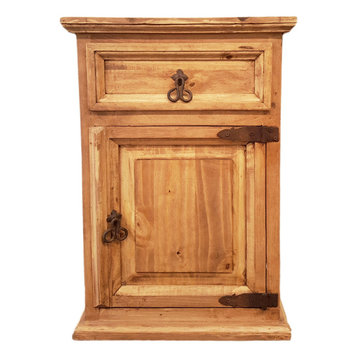 Traditional Rustic Nightstand, Right Side