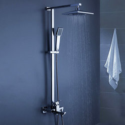 Contemporary 8 inch Shower Head + Hand Shower Tub Shower Faucet - SC006 - Tub And Shower Faucet Sets