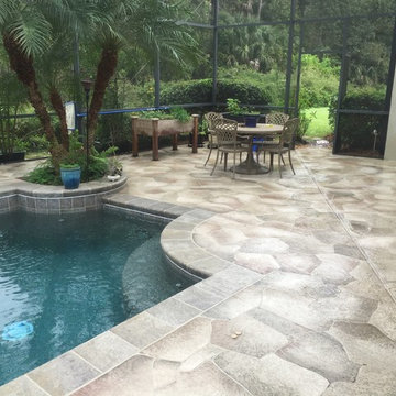 Sanford Florida flagstone pool deck
