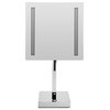 ALFI Polished Chrome Square 8" 5x Magnifying Mirror With Light