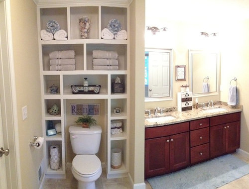 Master bath storage idea