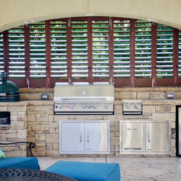 "Outdoor Patio Living" Plantation Shutter applications