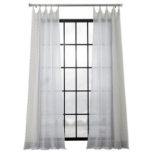 Polaris Patterned Linen Sheer Curtain Traditional Curtains