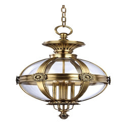 Hudson Valley Marietta Aged Brass Pendant - Pendant Lighting