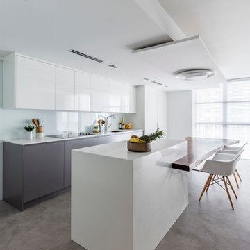 Modern concrete looks - living room floors